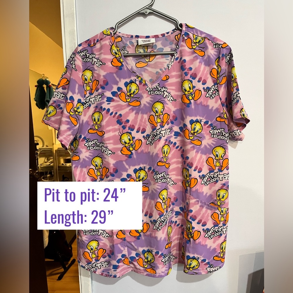 Tweety Bird scrub top
